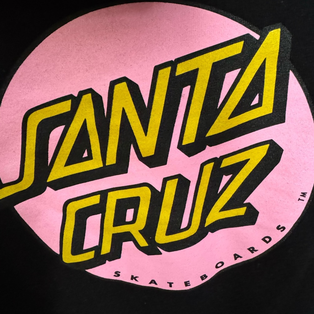 Santa Cruz Skateboards Black Hoodie with Pink Logo - Picture 4 of 7